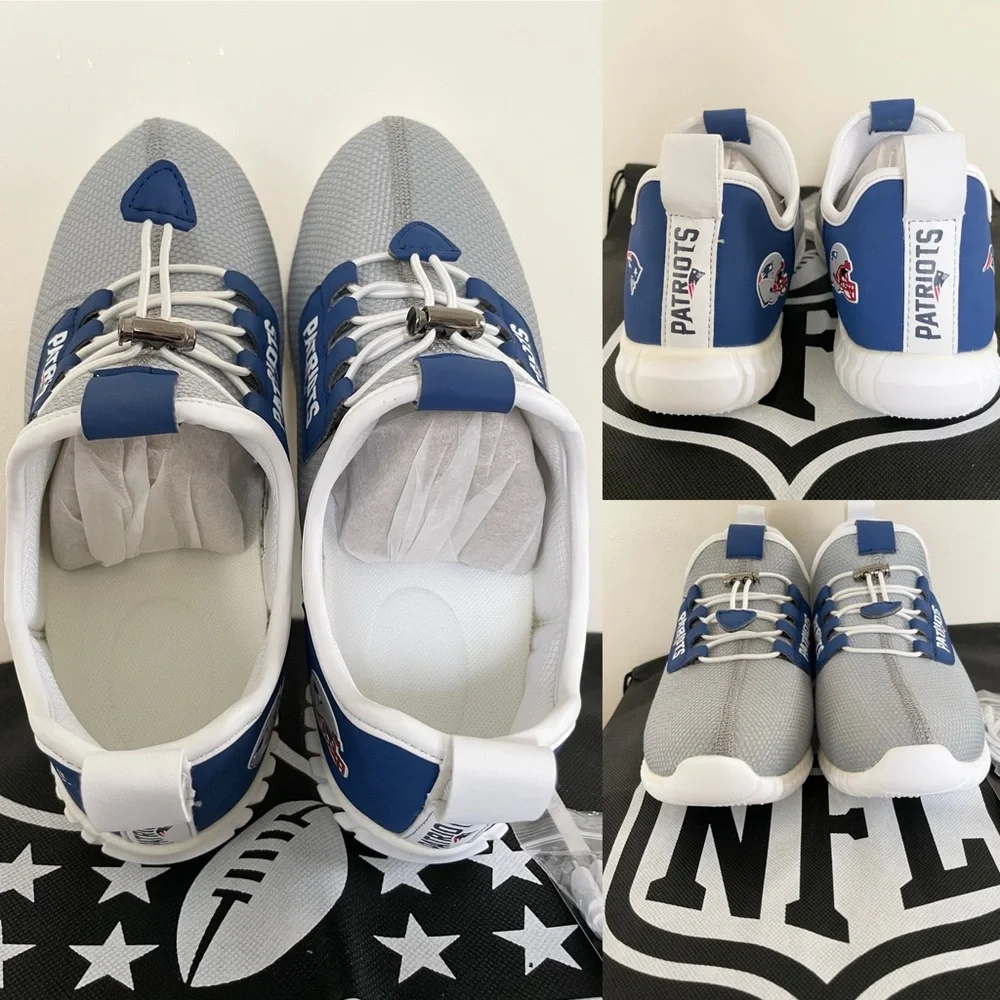 NFL Fanatics New England Patriots Athletic Fiber Optic Light Up Men’s Shoes 7.5